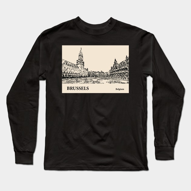 Brussels - Belgium Long Sleeve T-Shirt by Lakeric